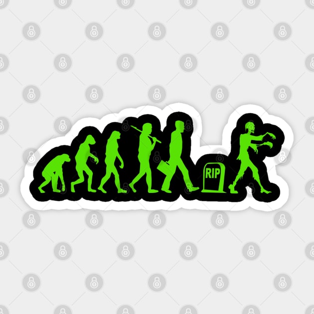 Funny Zombie Evolution Sticker by robotface